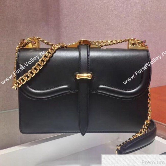 Prada Belle Leather Shoulder Bag 1BD188 Black 2019 (PYZ-9051032)