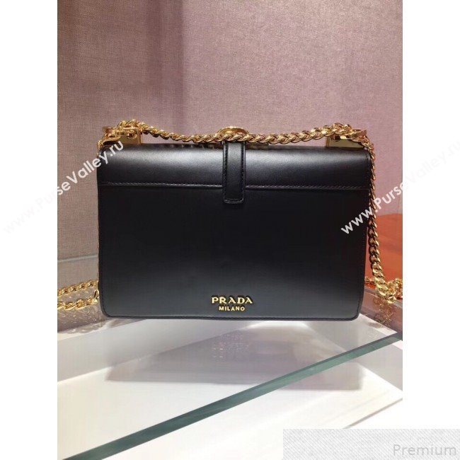 Prada Belle Leather Shoulder Bag 1BD188 Black 2019 (PYZ-9051032)