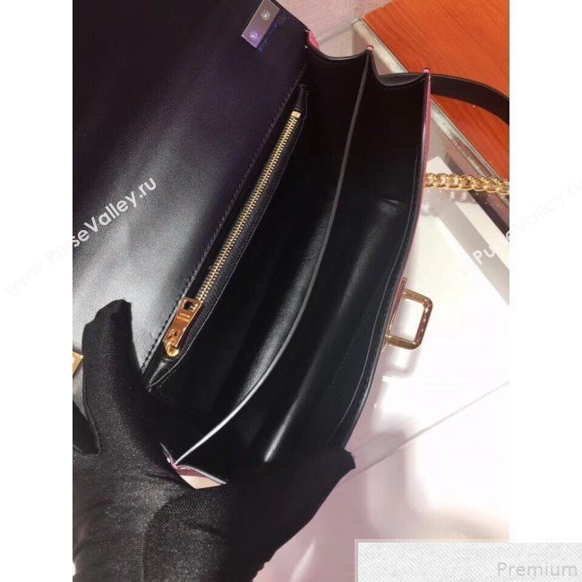 Prada Belle Leather Shoulder Bag 1BD188 Pink/Black 2019 (PYZ-9051034)