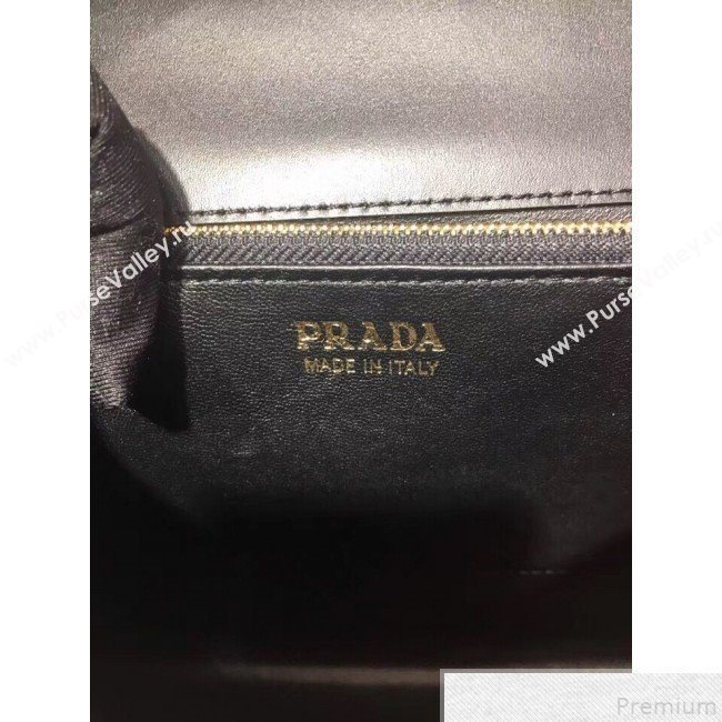 Prada Belle Leather Shoulder Bag 1BD188 Pink/Black 2019 (PYZ-9051034)