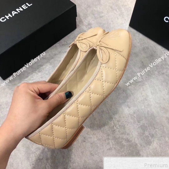 Chanel Quilting Lambskin Leather Ballerinas Nude 2019 (DLY-9050186)