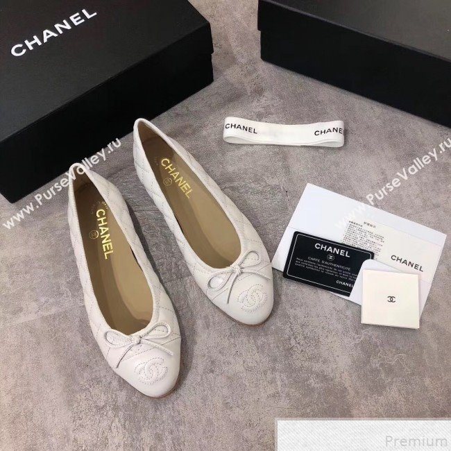 Chanel Quilting Lambskin Leather Ballerinas Black 2019  (DLY-9050192)