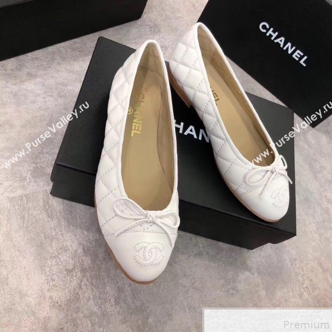 Chanel Quilting Lambskin Leather Ballerinas Black 2019  (DLY-9050192)
