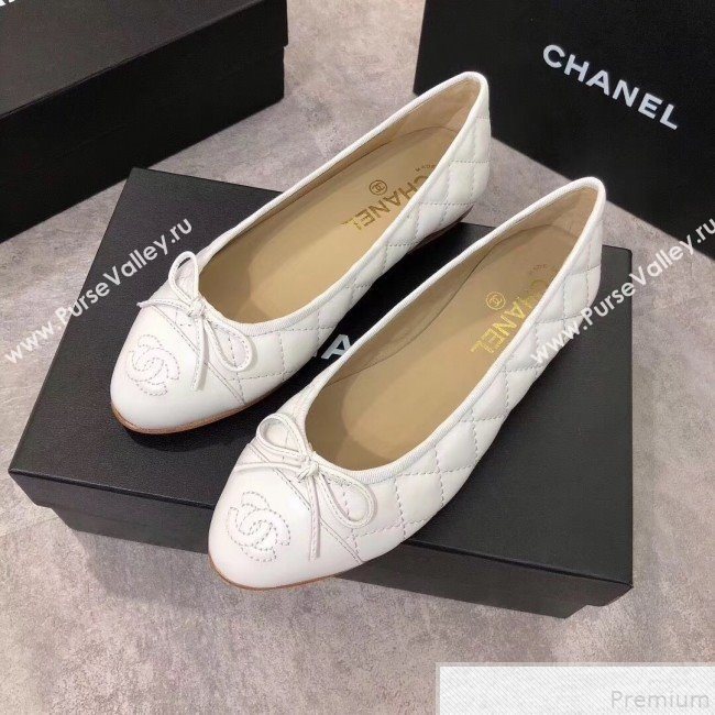 Chanel Quilting Lambskin Leather Ballerinas Black 2019  (DLY-9050192)