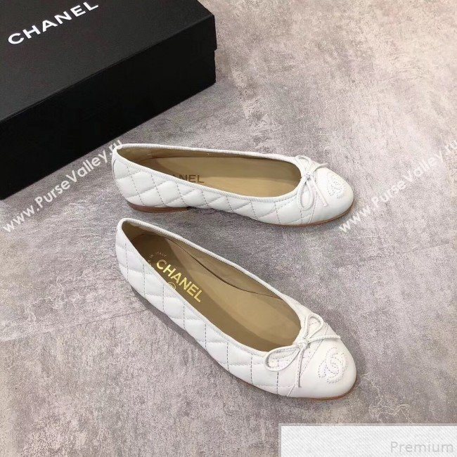Chanel Quilting Lambskin Leather Ballerinas Black 2019  (DLY-9050192)