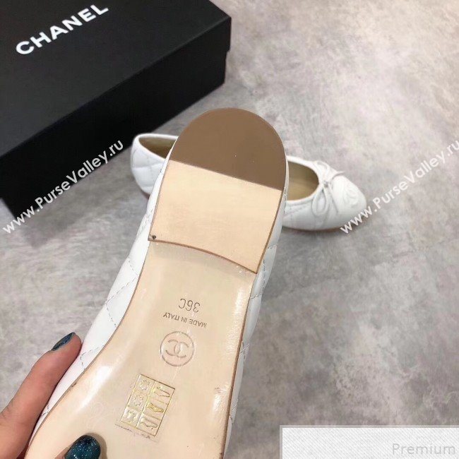Chanel Quilting Lambskin Leather Ballerinas Black 2019  (DLY-9050192)