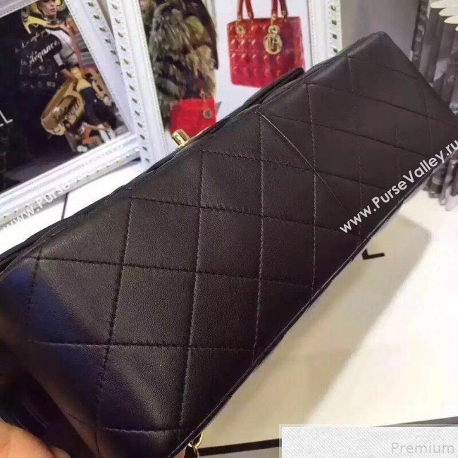 Chanel Lambskin Classic Jumbo Flap Bag Black 2019 TOP(GHW) (AW-9050151)