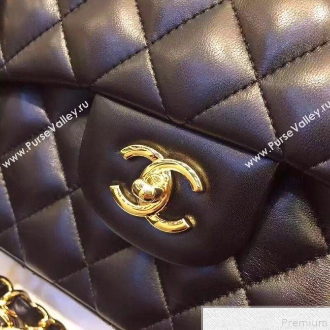 Chanel Lambskin Classic Jumbo Flap Bag Black 2019 TOP(GHW) (AW-9050151)