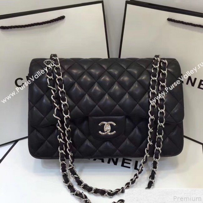 Chanel Lambskin Classic Jumbo Flap Bag Black 2019 TOP(SHW) (AW-9050152)