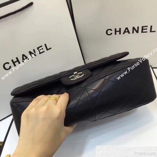 Chanel Lambskin Classic Jumbo Flap Bag Black 2019 TOP(SHW) (AW-9050152)