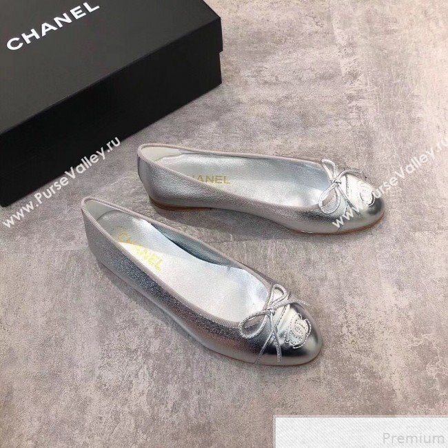 Chanel Lambskin Leather Ballerinas Silver 2019 (DLY-9050157)