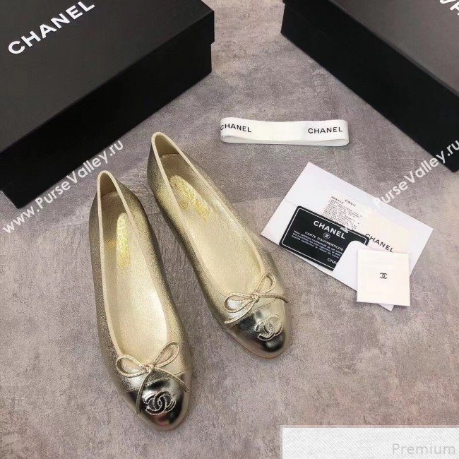 Chanel Lambskin Leather Ballerinas Light Gold 2019 (DLY-9050158)