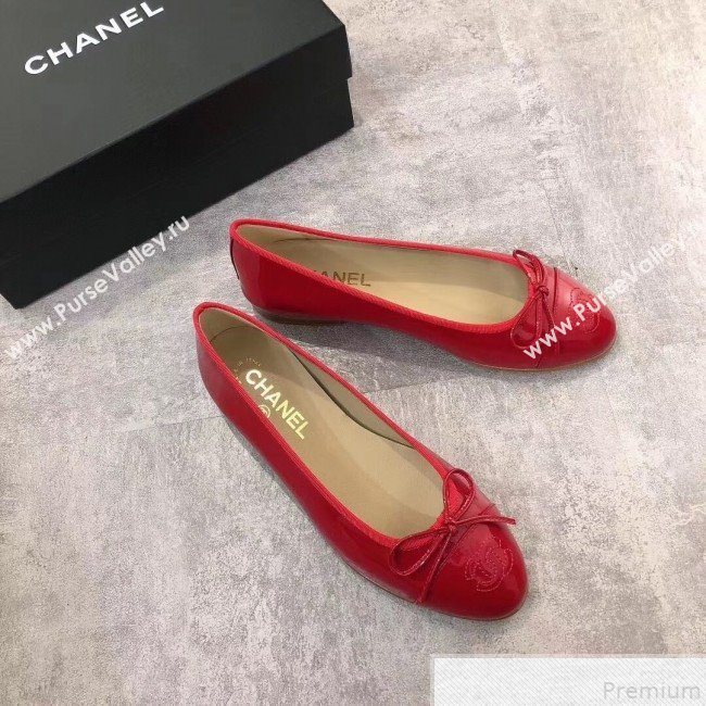 Chanel Patent Leather Ballerinas Red 2019 (DLY-9050160)