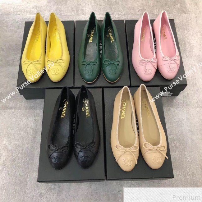 Chanel Lambskin Leather Ballerinas Green 2019 (DLY-9050173)