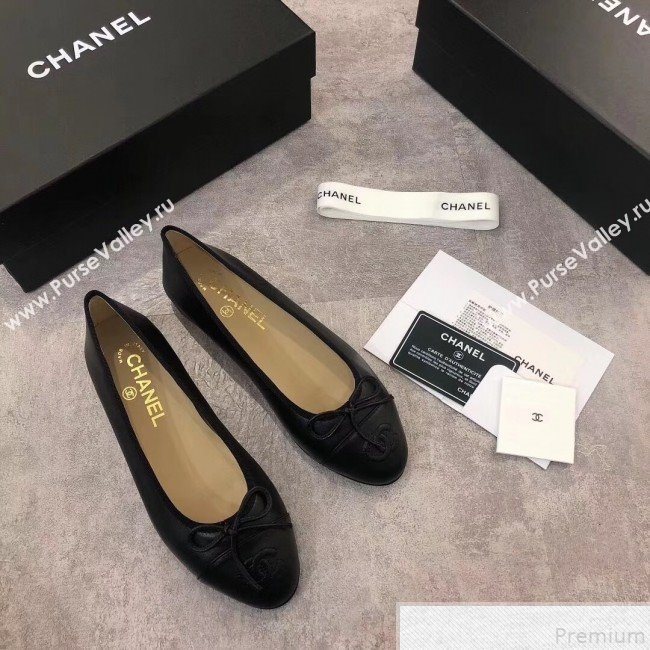 Chanel Lambskin Leather Ballerinas Black 2019 (DLY-9050174)