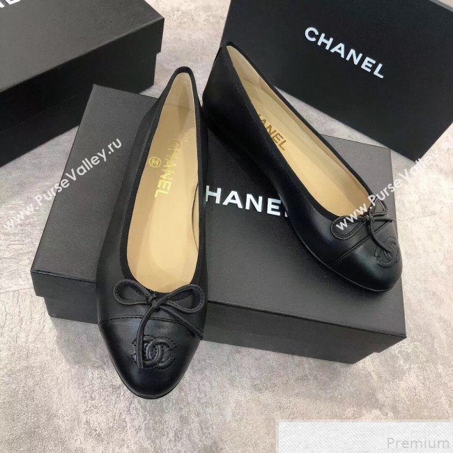 Chanel Lambskin Leather Ballerinas Black 2019 (DLY-9050174)