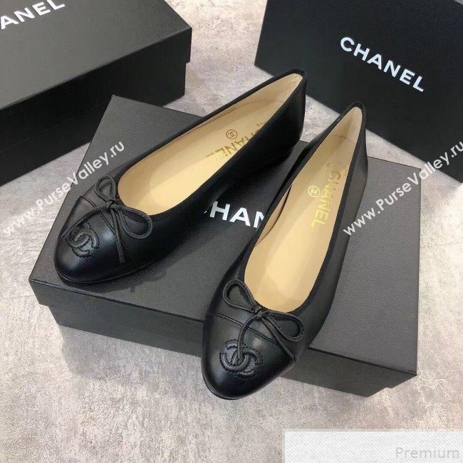 Chanel Lambskin Leather Ballerinas Black 2019 (DLY-9050174)