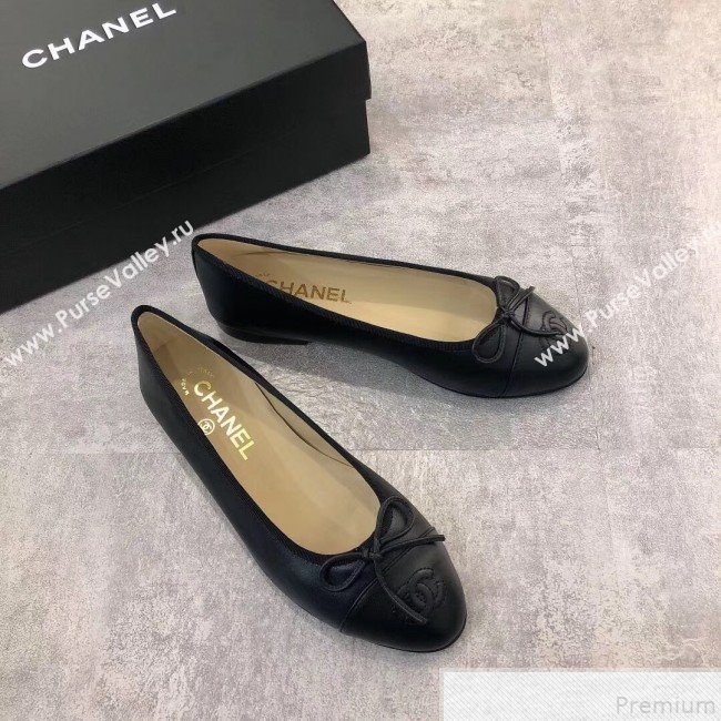 Chanel Lambskin Leather Ballerinas Black 2019 (DLY-9050174)