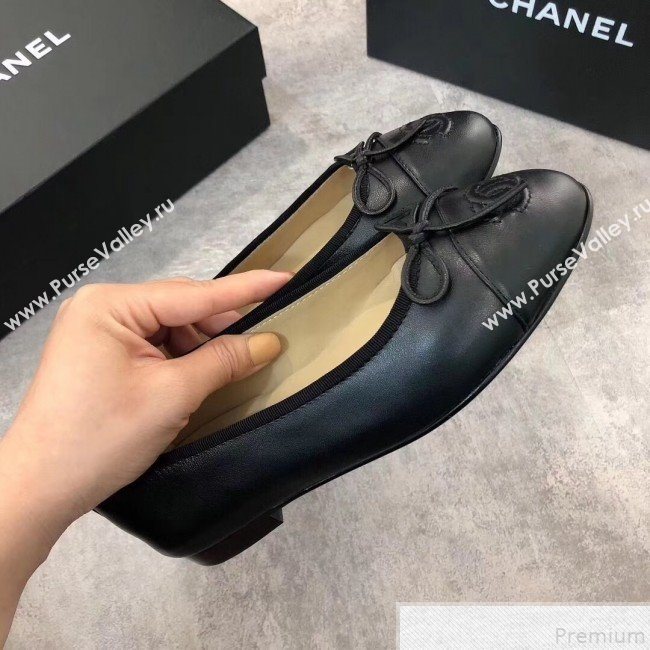 Chanel Lambskin Leather Ballerinas Black 2019 (DLY-9050174)