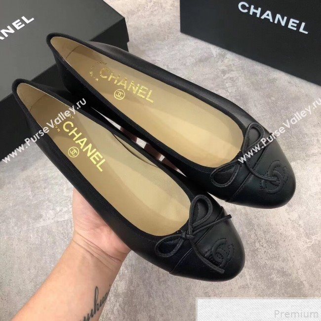 Chanel Lambskin Leather Ballerinas Black 2019 (DLY-9050174)