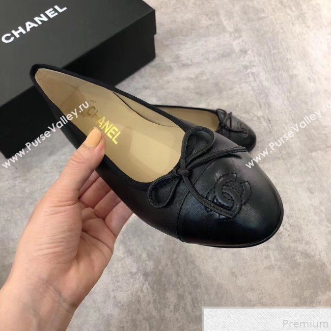 Chanel Lambskin Leather Ballerinas Black 2019 (DLY-9050174)