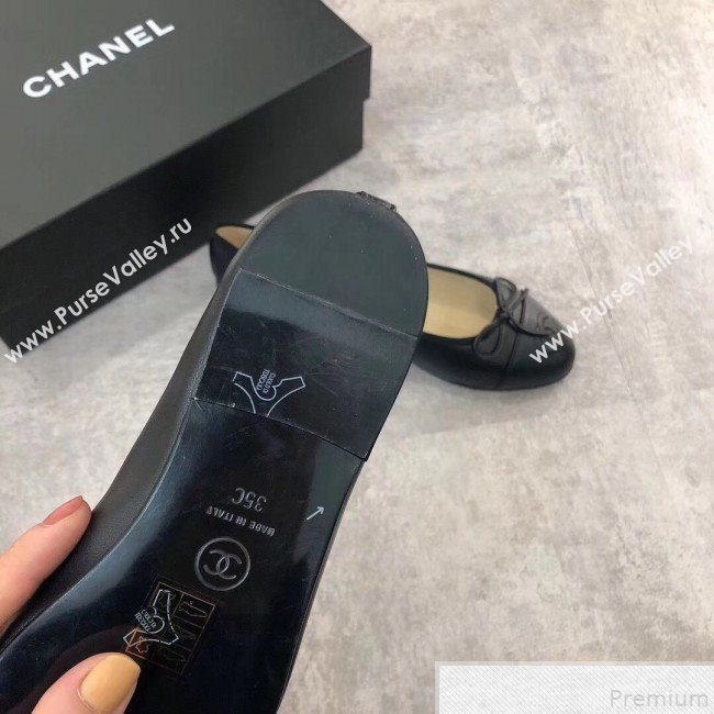 Chanel Lambskin Leather Ballerinas Black 2019 (DLY-9050174)