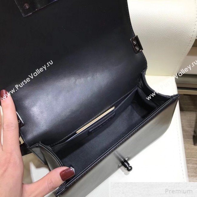 Chanel Small Quilted Lambskin Classic Boy Flap Bag 67085 Black 2019 (SMJD-9051682)