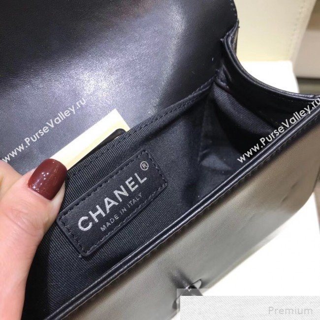 Chanel Small Quilted Lambskin Classic Boy Flap Bag 67085 Black 2019 (SMJD-9051682)