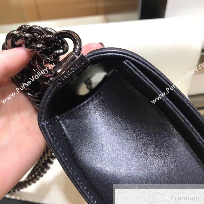 Chanel Quilted Lambskin Classic Boy Flap Bag 67086 Black 2019 (SMJD-9051683)