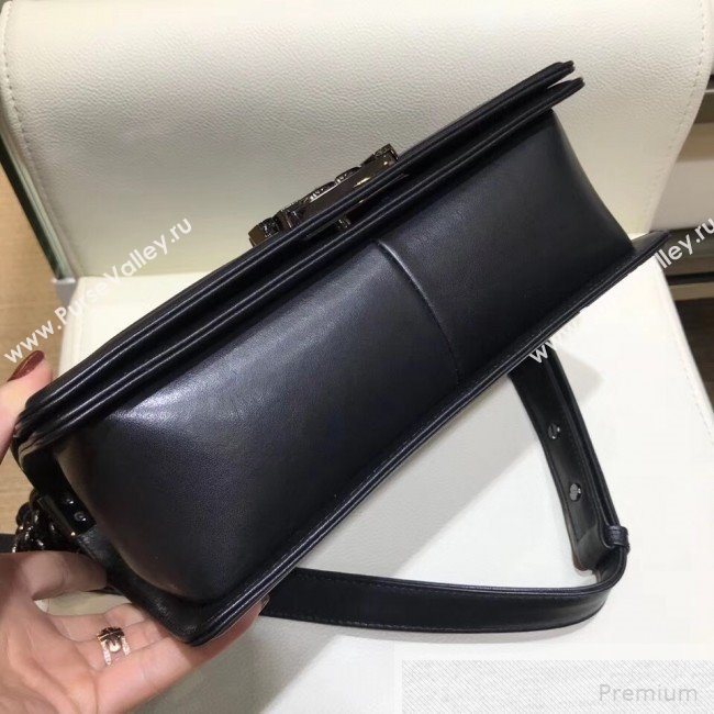 Chanel Quilted Lambskin Classic Boy Flap Bag 67086 Black 2019 (SMJD-9051683)