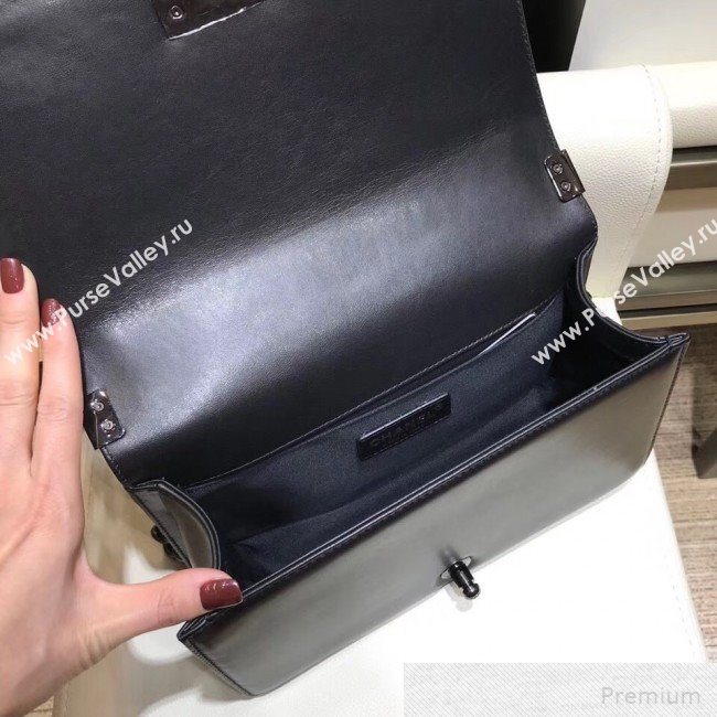 Chanel Quilted Lambskin Classic Boy Flap Bag 67086 Black 2019 (SMJD-9051683)