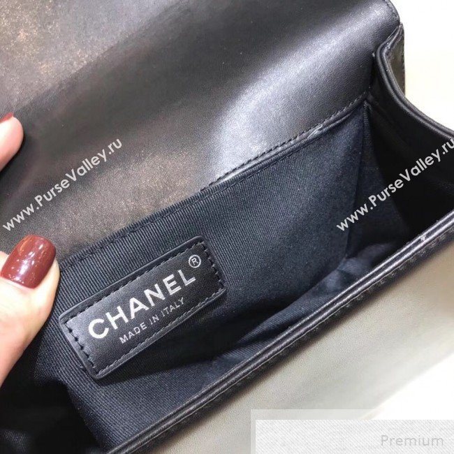 Chanel Quilted Lambskin Classic Boy Flap Bag 67086 Black 2019 (SMJD-9051683)