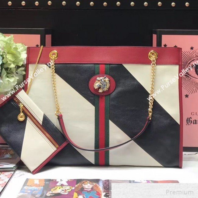 Gucci Stripes Rajah Large Tote 537219 Multicolor 2019 (JIANM-9051701)
