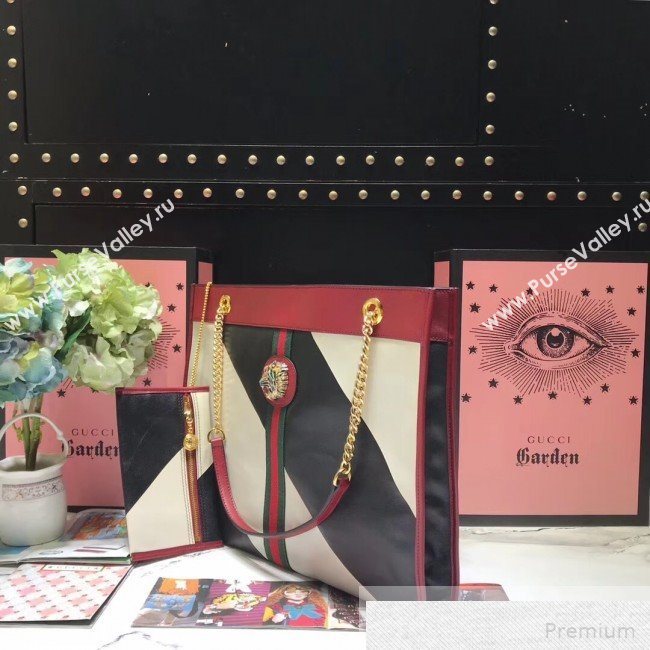 Gucci Stripes Rajah Large Tote 537219 Multicolor 2019 (JIANM-9051701)