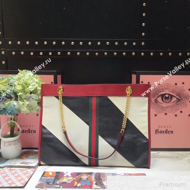 Gucci Stripes Rajah Large Tote 537219 Multicolor 2019 (JIANM-9051701)