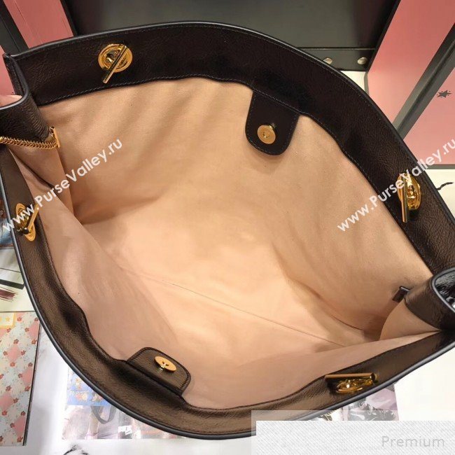 Gucci GG Velvet Rajah Large Tote 537219 Brown 2019 (JIANM-9051687)