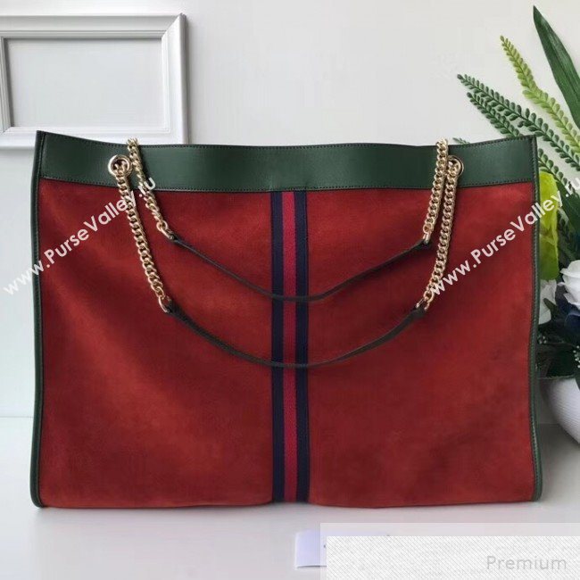 Gucci Suede Rajah Maxi Tote 537218 Orange 2018 (DLH-9051703)