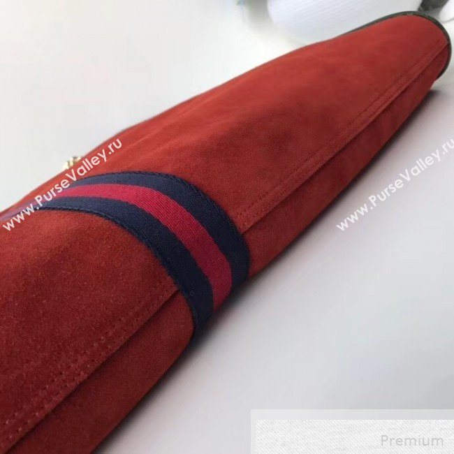 Gucci Suede Rajah Maxi Tote 537218 Orange 2018 (DLH-9051703)