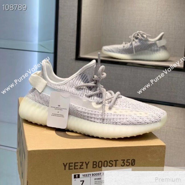 Adidas Yeezy Boost 350 V2 Static Sneakers Grey/White 2019 (1028-9051508)
