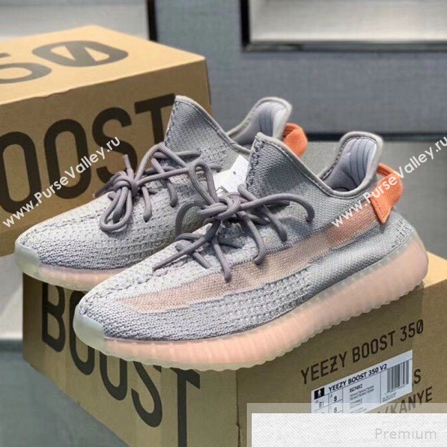 Adidas Yeezy Boost 350 V2 Static Sneakers Grey/Orange Pink 2019 (1028-9051507)