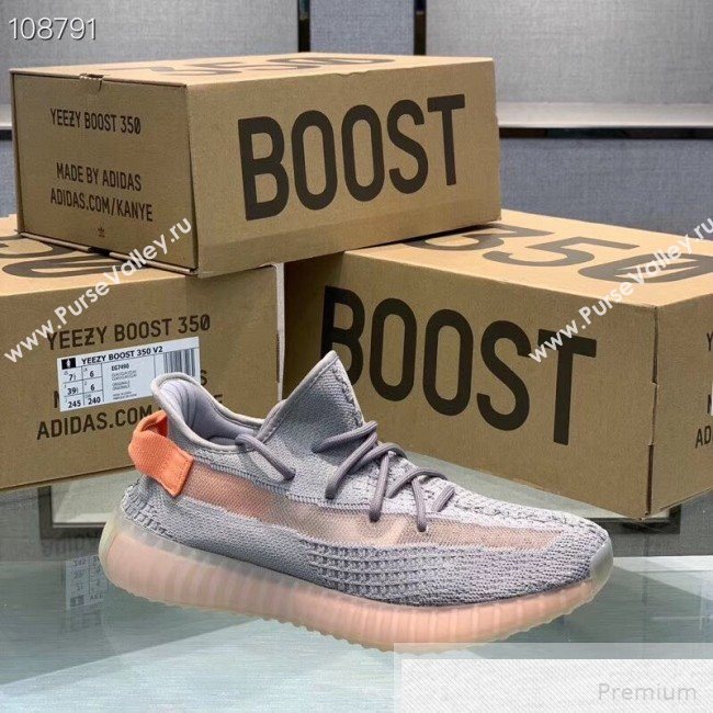 Adidas Yeezy Boost 350 V2 Static Sneakers Grey/Orange Pink 2019 (1028-9051507)