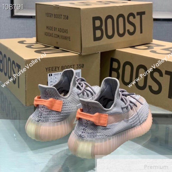 Adidas Yeezy Boost 350 V2 Static Sneakers Grey/Orange Pink 2019 (1028-9051507)