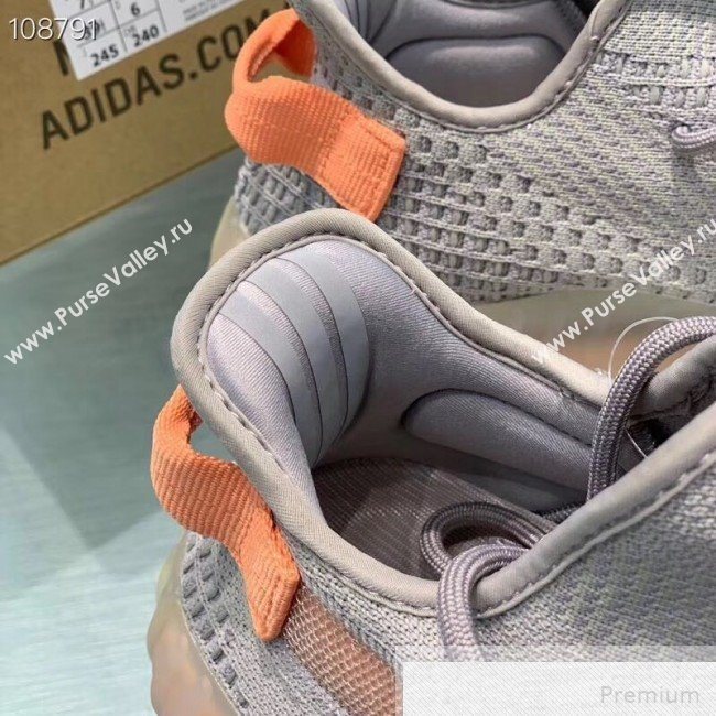 Adidas Yeezy Boost 350 V2 Static Sneakers Grey/Orange Pink 2019 (1028-9051507)