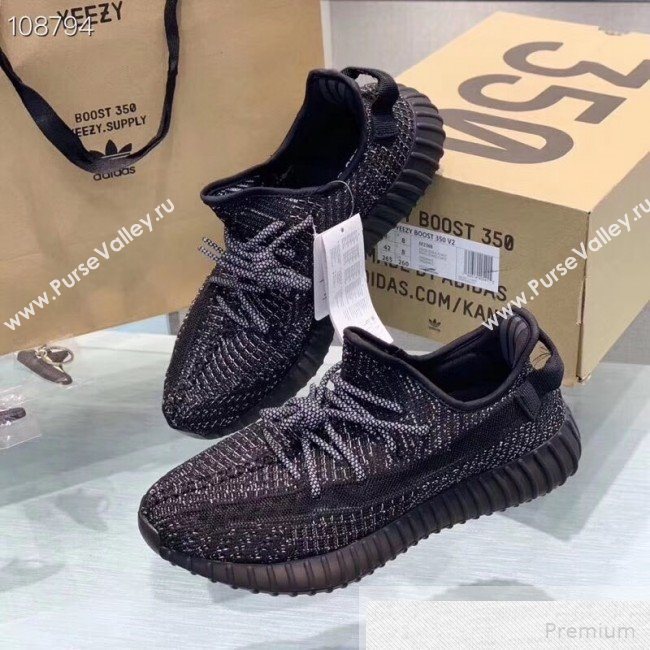 Adidas Yeezy Boost 350 V2 Static Sneakers Black/Grey 2019 (1028-9051505)