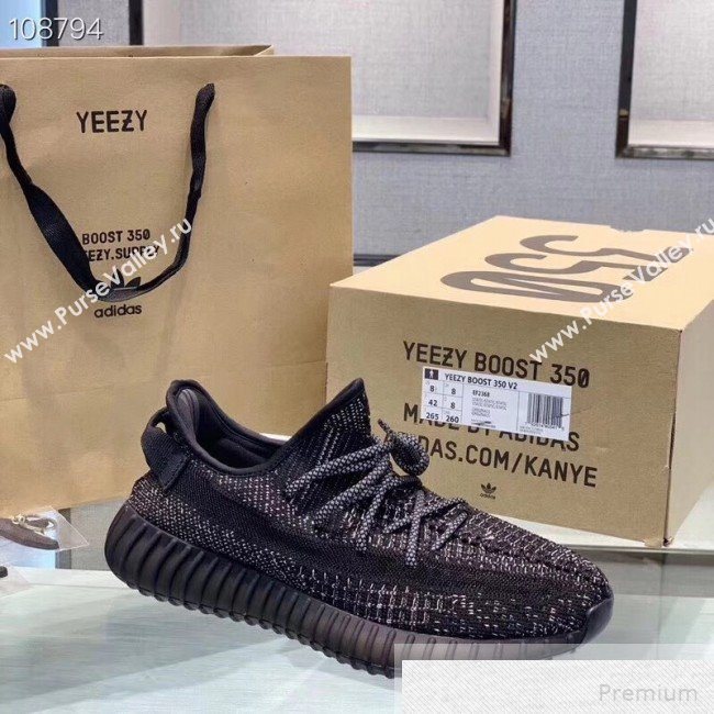 Adidas Yeezy Boost 350 V2 Static Sneakers Black/Grey 2019 (1028-9051505)