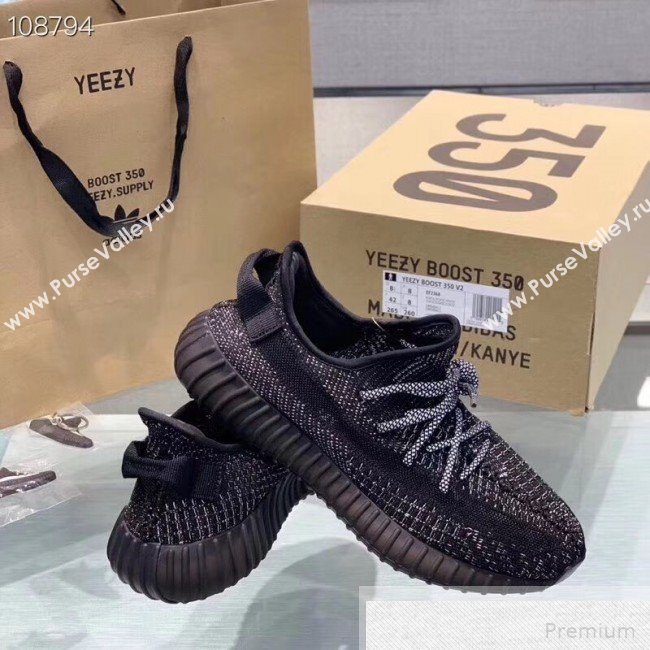 Adidas Yeezy Boost 350 V2 Static Sneakers Black/Grey 2019 (1028-9051505)