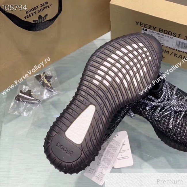 Adidas Yeezy Boost 350 V2 Static Sneakers Black/Grey 2019 (1028-9051505)
