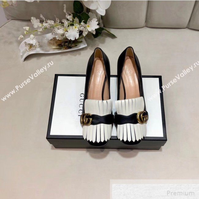 Gucci Leather Mid-heel Pump 408208 Black 2019 (DLY-9051630)