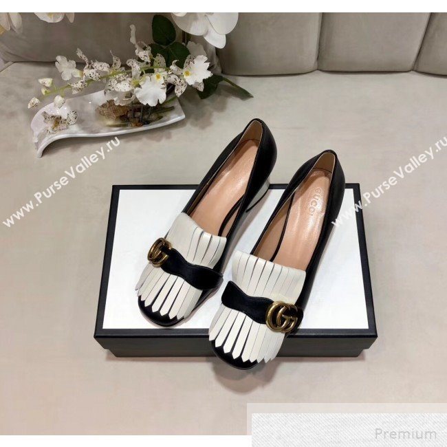 Gucci Leather Mid-heel Pump 408208 Black 2019 (DLY-9051630)