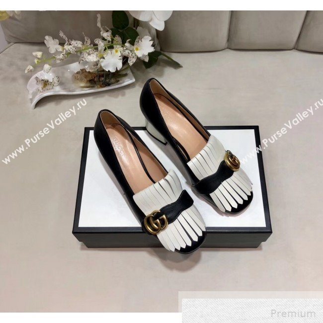 Gucci Leather Mid-heel Pump 408208 Black 2019 (DLY-9051630)
